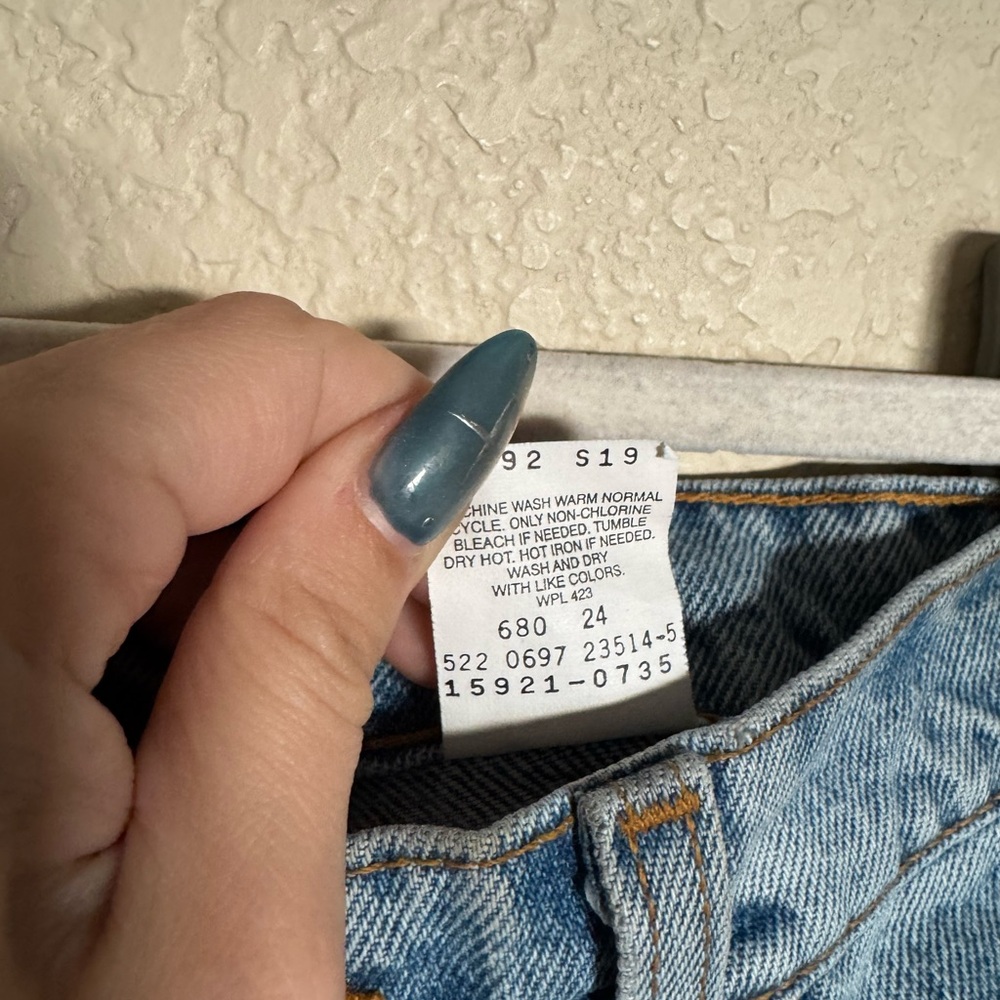 Vintage Orange Tab Levi's 921 Slim Fit Tapered LegDenim Jeans Sz‎ 8 - Picture 7 of 8